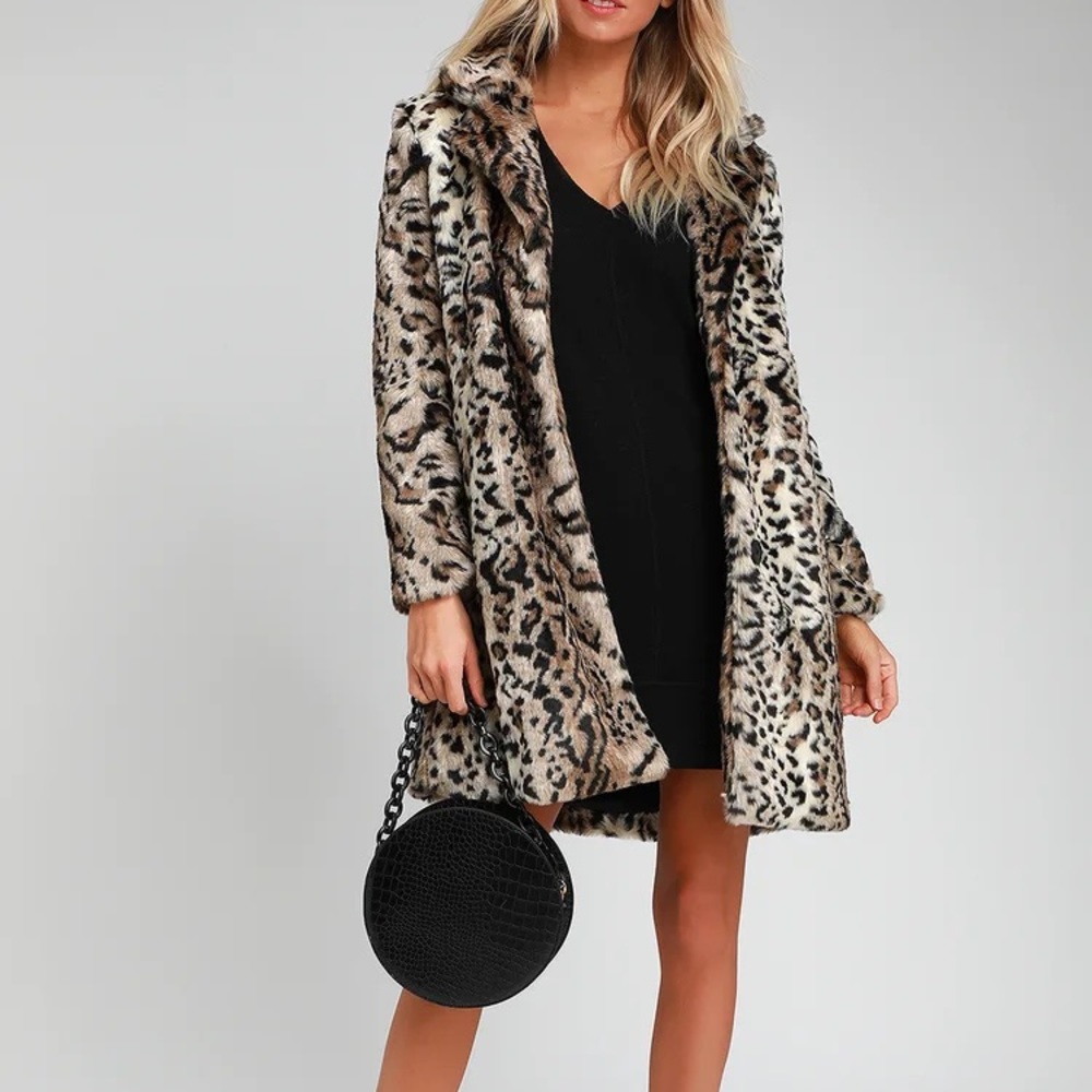 Bradshaw leopard faux fur jacket